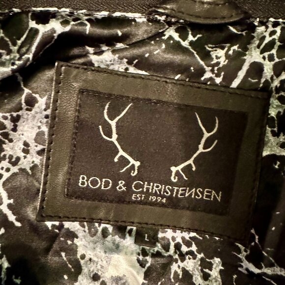 Bod & Christensen Amber Black Leather Moto Jacket w/ Removable Hoodie MSRP $590 - Picture 13 of 16